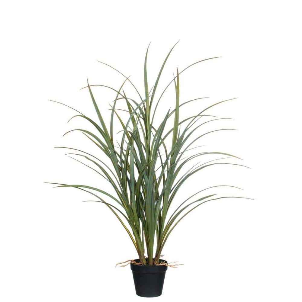 Elegant Wispy Potted Grass Decor for Outdoor Spaces, 36" Green