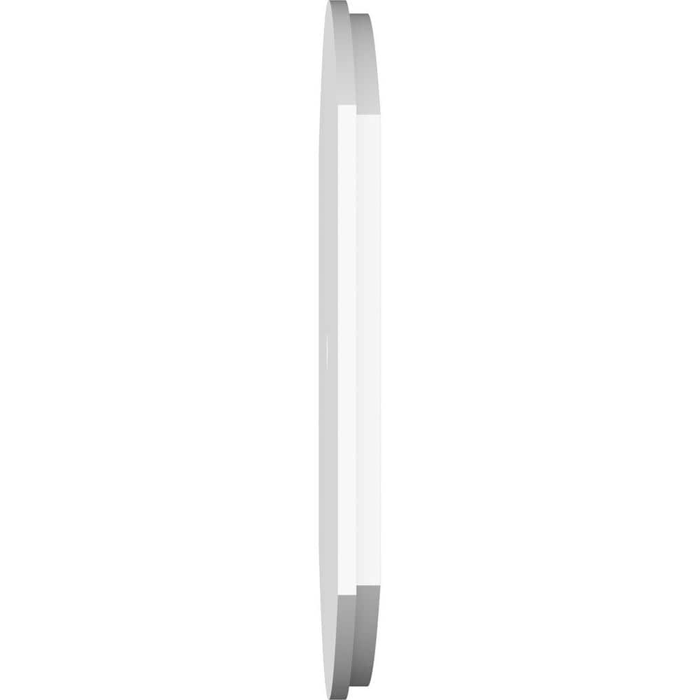 White Architectural Grade PVC Contemporary Ceiling Medallion, 24" x 16"