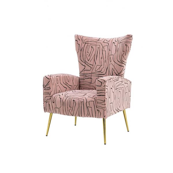 Donason Pink Velvet Arm Chair (Set of 2)