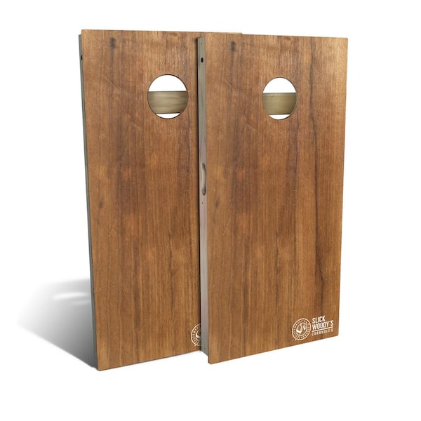 Slick Woody s Imbuia Wood Cornhole Board Set Includes 8 Bags