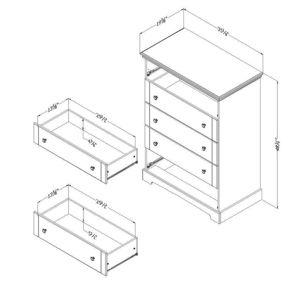 Avilla Winter Oak Cottage Style 5-Drawer Vertical Dresser