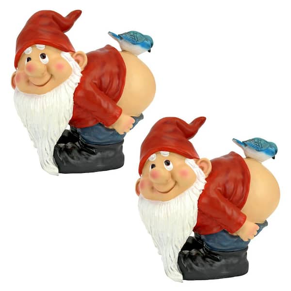 Design Toscano Medium Loonie Moonie Gnomes Statue (2-Piece Set)