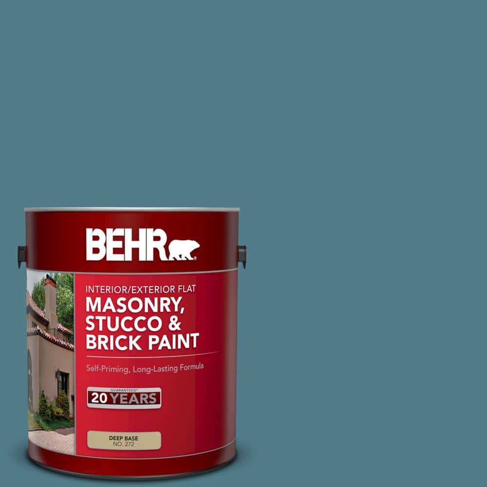 1 gal. #MS-74 Logan Lake Flat Interior/Exterior Masonry, Stucco and Brick P