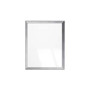 30 in. W x 36 in. H Cool Silver Slim Wall Mirror