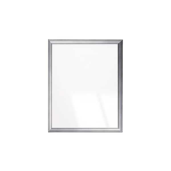 BrandtWorks 30 in. W x 36 in. H Cool Silver Slim Wall Mirror BM27L ...