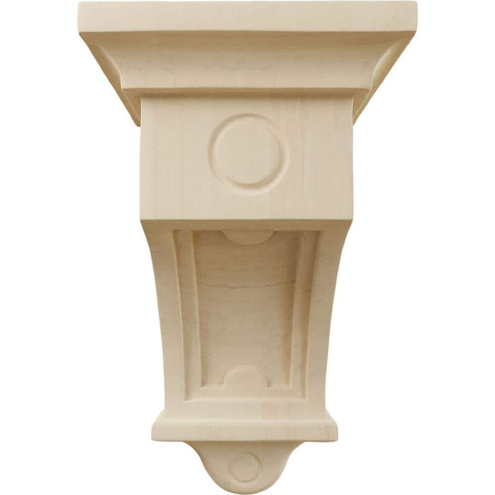 Unfinished Rubberwood Traditional Decorative Corbel 9"