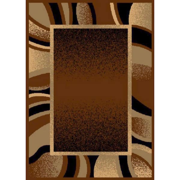 MSRUGS Nairobi Collection Mira Brown 5 ft. x 7 ft. Polypropylene Area Rug