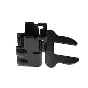 4 ft. x 4 ft. x 6 ft. and 4 ft. x 8 ft. x 6 ft. Black Metal Replacement Gate Latch for Premium Welded Wire Kennel