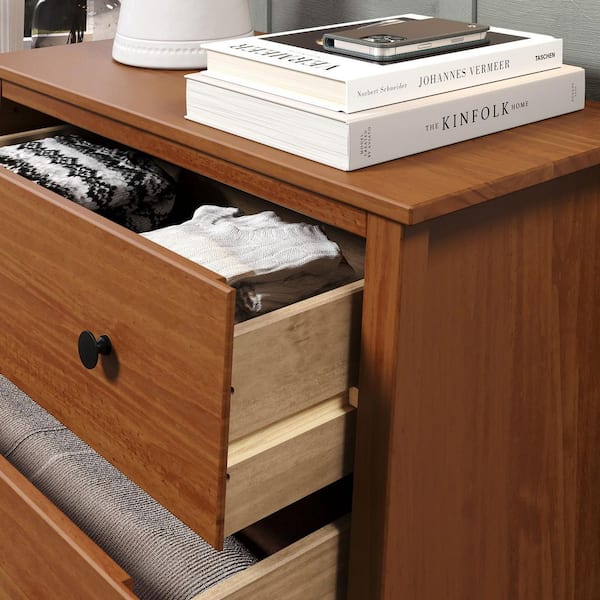 classic 3 drawer dresser Brooke Curved 3-Drawer Oak Dresser main image 0