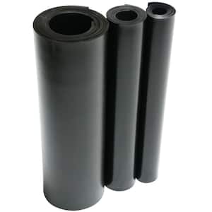 EPDM 1/8 in. x 36 in. x 240 in. Commercial Grade 60A Rubber Sheet - Black