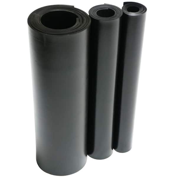 EPDM 1/8 in. x 36 in. x 264 in. Commercial Grade 60A Rubber Sheet - Black