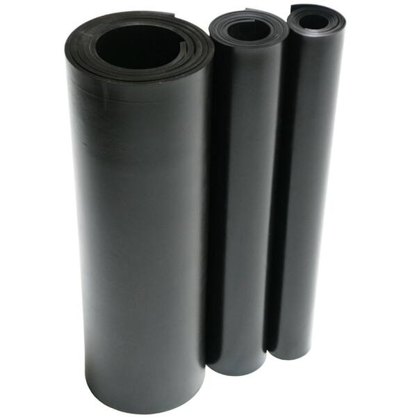 Rubber-Cal Neoprene 1/4-in T x 4-in W x 36-in L Black Commercial 60A Durometer Rubber Sheet | 30-S60-250-004-036