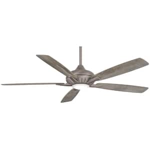 Dyno XL 60 in. Integrated LED Indoor Burnished Nickel Smart Ceiling Fan with Light Kit with Hand Held Remote Control