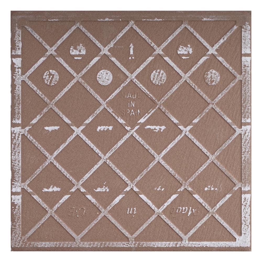 Kenzo 8" x 8" Black and White Porcelain Patterned Tile