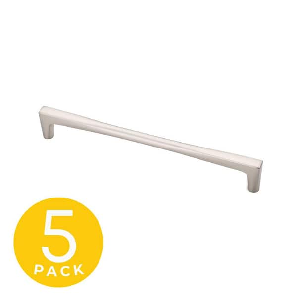 Sapphire Comet Series 7-1/2 in. (192 mm) Center-to-Center Modern Satin Nickel Cabinet Handle/Pull (5-Pack)