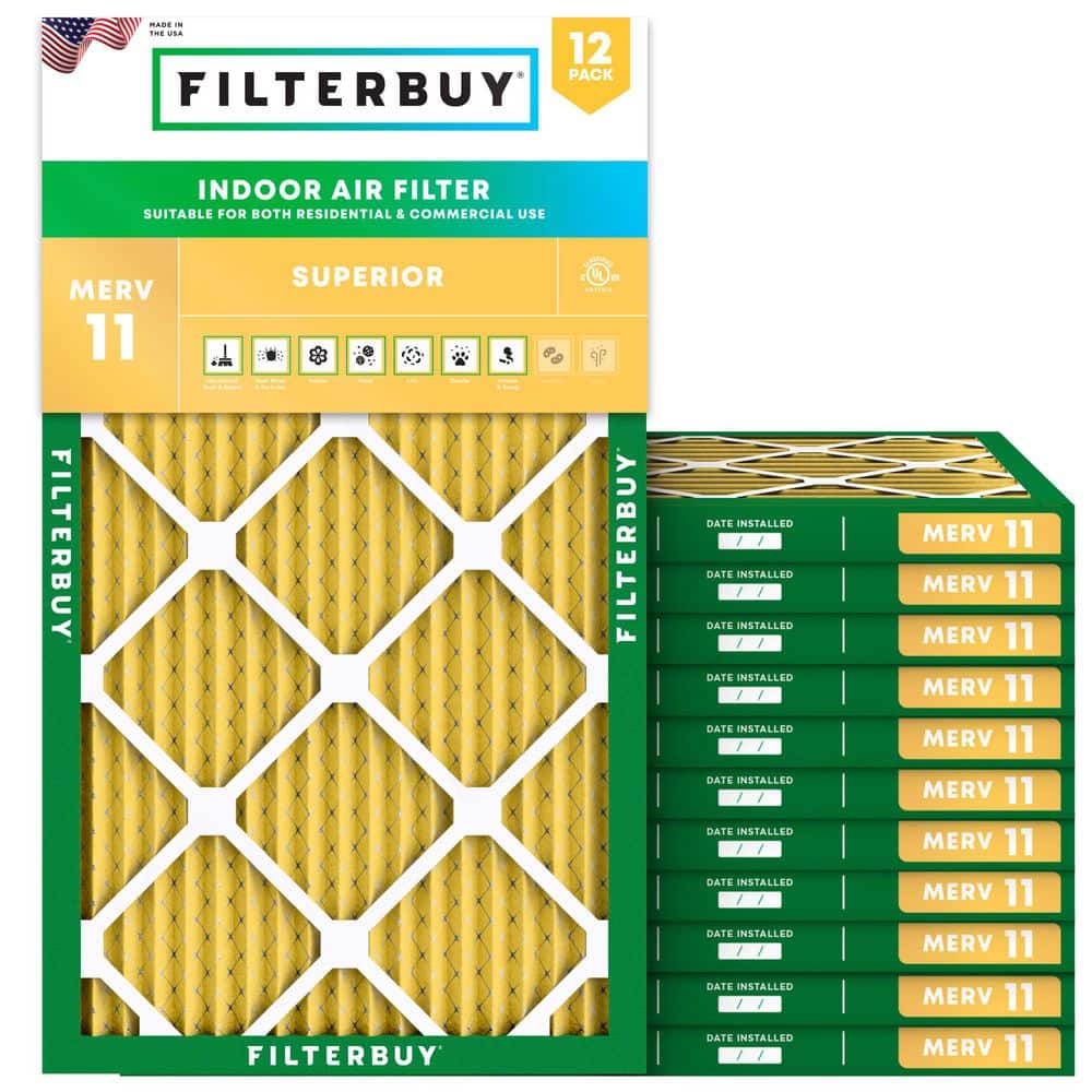 12 in. x 36 in. x 1 in. MERV 11 (FPR 7) Allergen Defense Pleated HVAC AC Furnace Air Filters Replacement (12-Pack) price history on PriceWatchPro