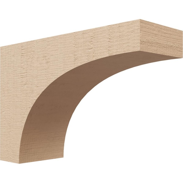 Ekena Millwork 4 in. x 8 in. x 12 in. Series 3 Classic Huntington Rough Cedar Woodgrain Timberthane Polyurethane Corbel, Primed Tan