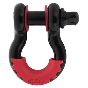 Black D-Ring Shackle Bolt with Red Rubber Isolator