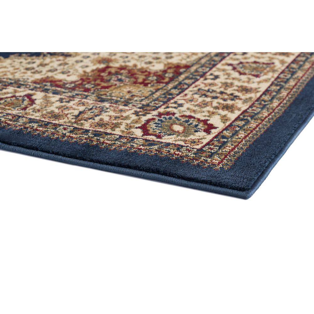 Fiona 9' x 12' Blue Synthetic Reversible Area Rug