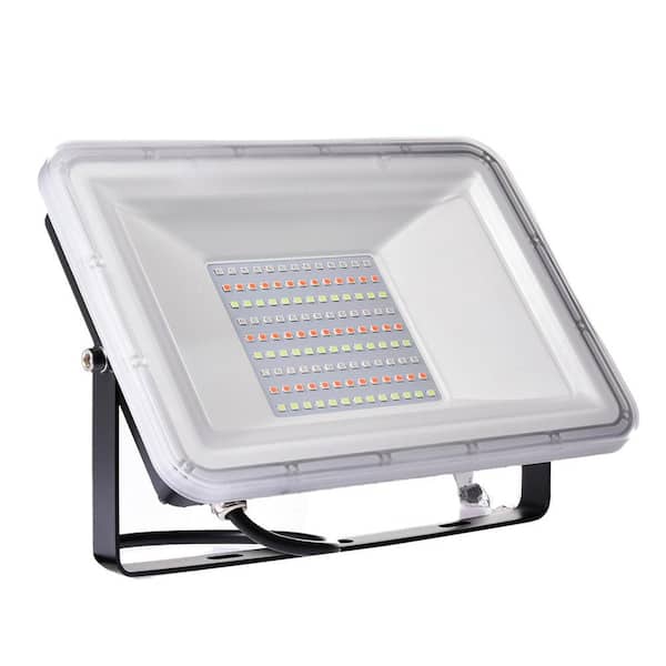 TYCOLIT 100-Watt 120-Degree Black Integrated LED Outdoor Flood Light with Remote Control