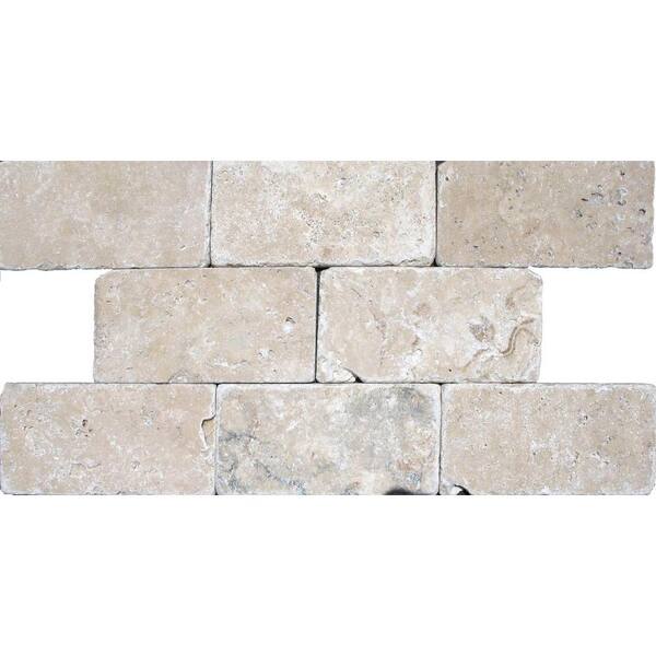 Unbranded Bologna Noche 3 in. x 6 in. Travertine Floor & Wall Tile-DISCONTINUED
