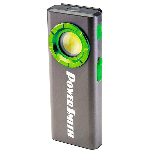 PowerSmith 1200-Lumens Rechargeable LED Pocket Flood/Spot Light, Metal Housing, Magnetic Clip, Waterproof, USB-C Charging Cable