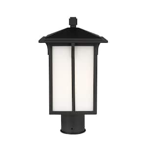 Tomek 1-Light Black Outdoor Post Lantern