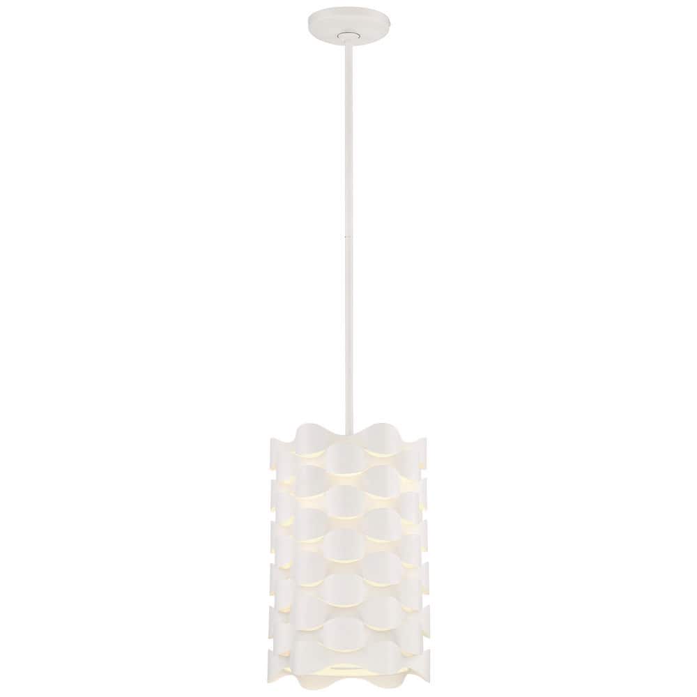 Coastal Current 80-Watt Equivalence Integrated LED Sand White Cylinder Mini Pendant with Metal Shade price history on PriceWatchPro