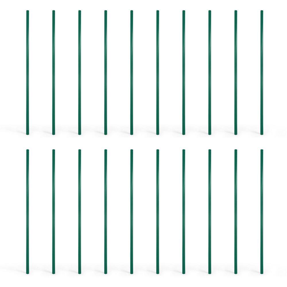 Green Galvanized 2-3/8 in. x 2-3/8 in. x 8 ft. Steel Corner Chain Link Fence Terminal Post (20-Pack) price history on PriceWatchPro