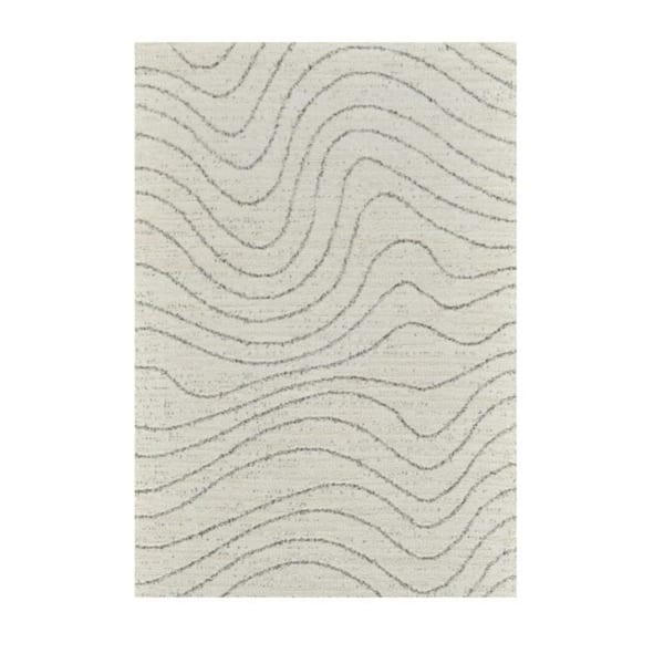8 ft. x 11 ft. Cream and Beige Abstract Area Rug