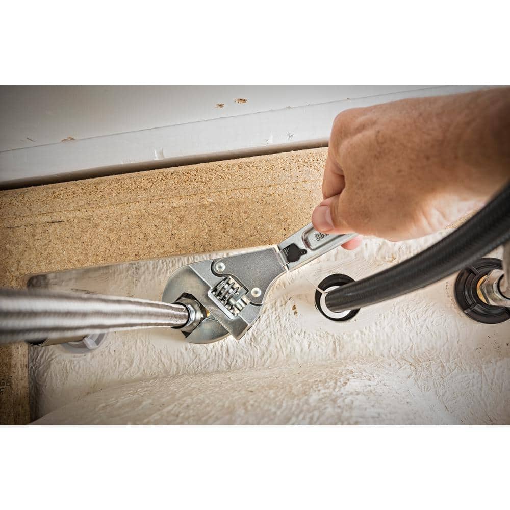 8 in. Flex Head Adjustable Wrench with Ratcheting Jaw Best Deals and