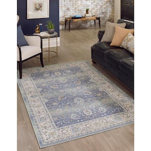 Whitney Bordeaux French Blue 5 ft. 3 in. x 8 ft. Area Rug