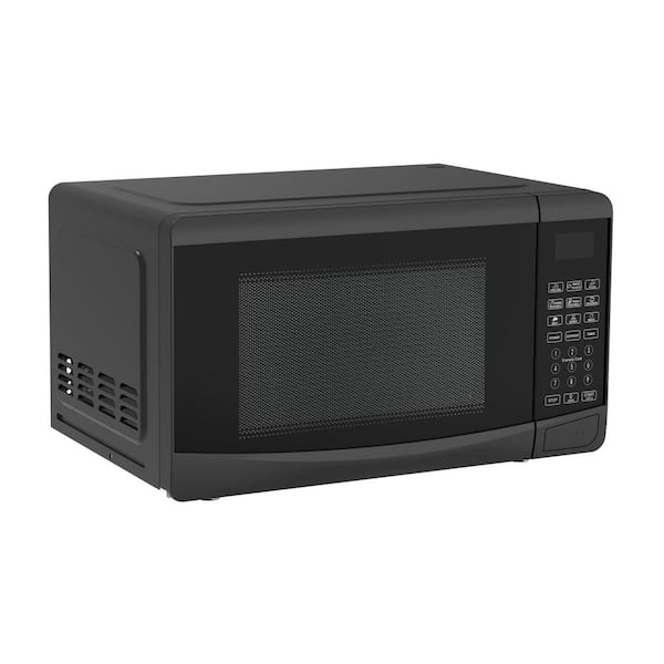 0.7 cu. ft. 17 in. Width Countertop Microwave Oven, 700W, 10 Auto Menus Preset, Defrost Function, LED Display - Black