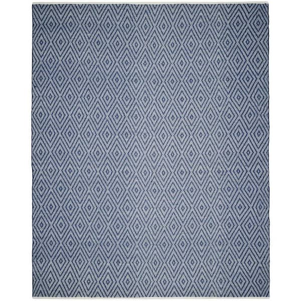 SAFAVIEH Montauk Navy/Ivory 8 ft. x 10 ft. Multi-Diamond Geometric Area Rug