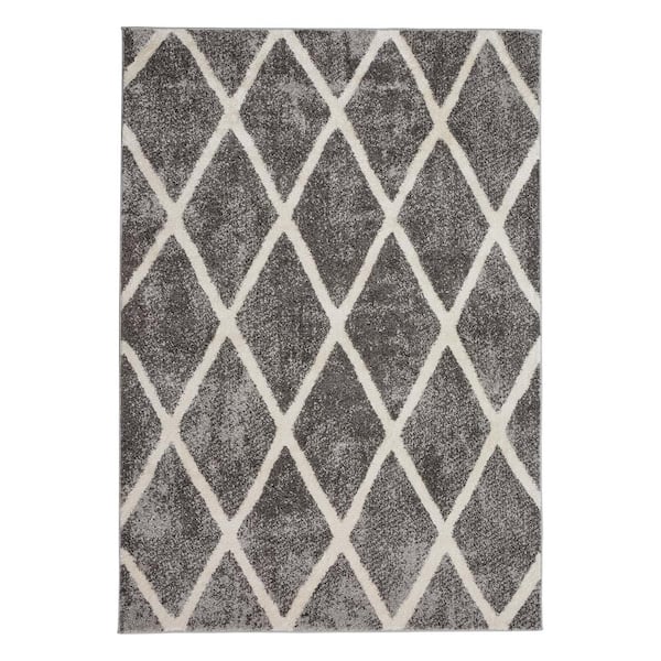 Home Decorators Collection Gray Diamond 5 ft. x 7 ft. Indoor Area Rug