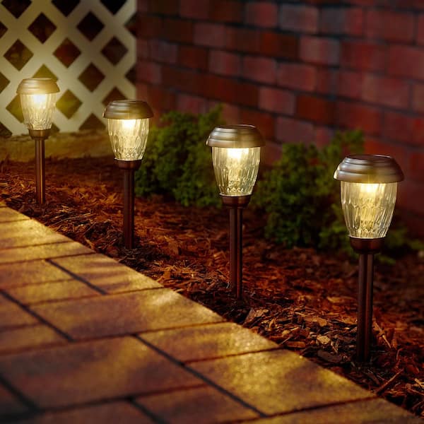 4 Pack Bronze Outdoor Path Lighting LED ... SUNWIND Outdoor LED Solar Lighting 