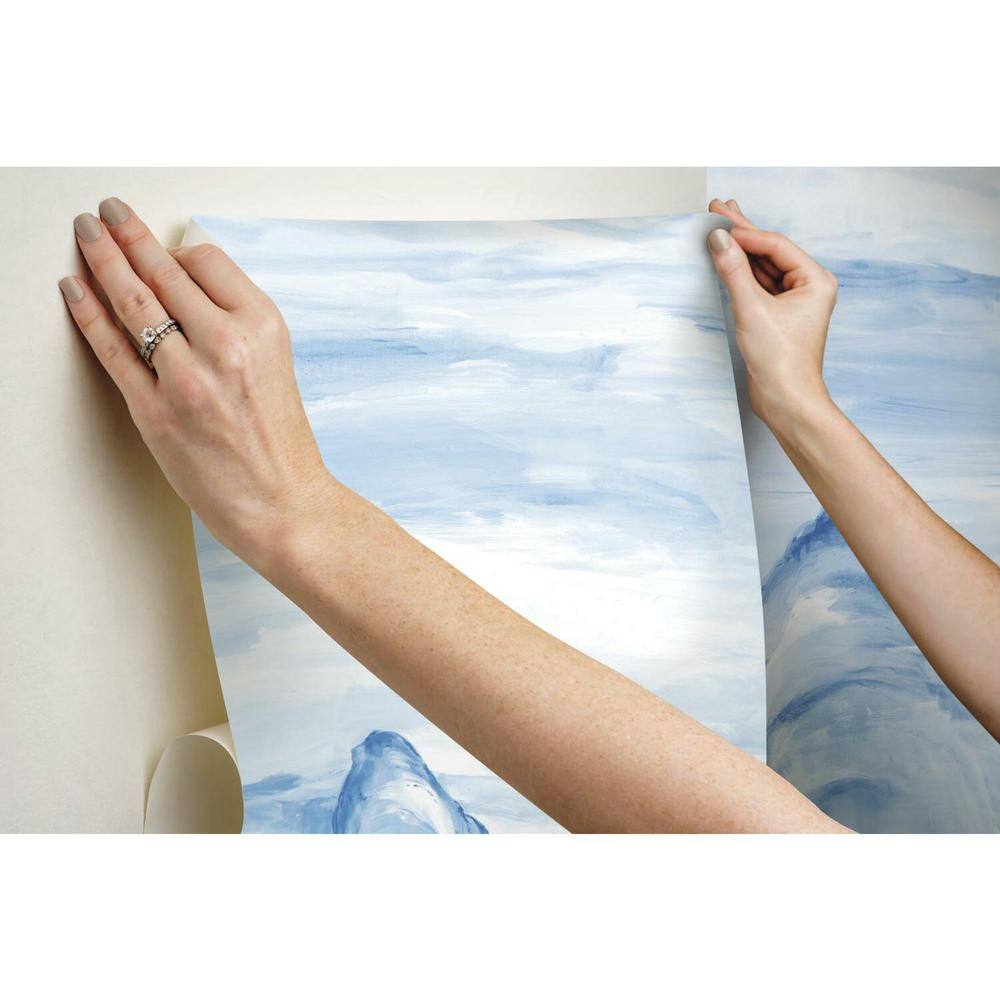 Misty Mountain Blue 3-Panel Washable Wall Mural