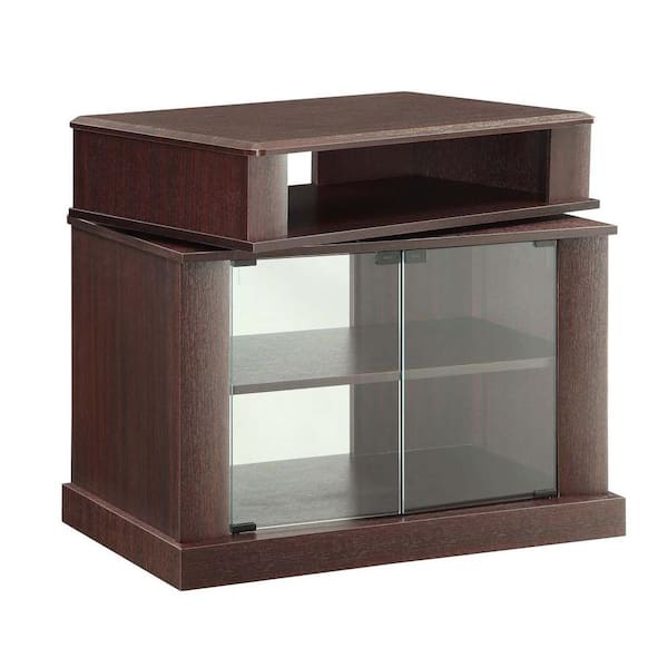 4D Concepts Swivel Top Black Traditional Wood Media Cabinet