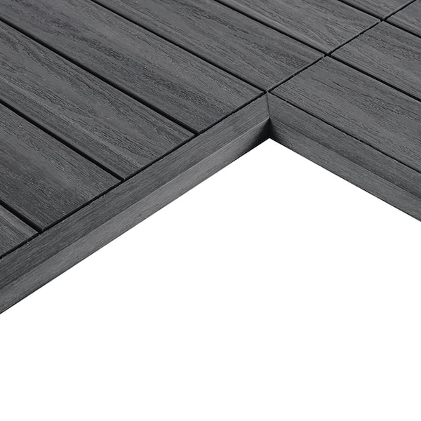 NewTechWood 1/12 ft. x 1 ft. Quick Deck Composite Deck Tile Inside