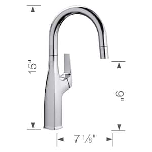 Rivana Single-Handle Pull-Down Bar Faucet in Chrome