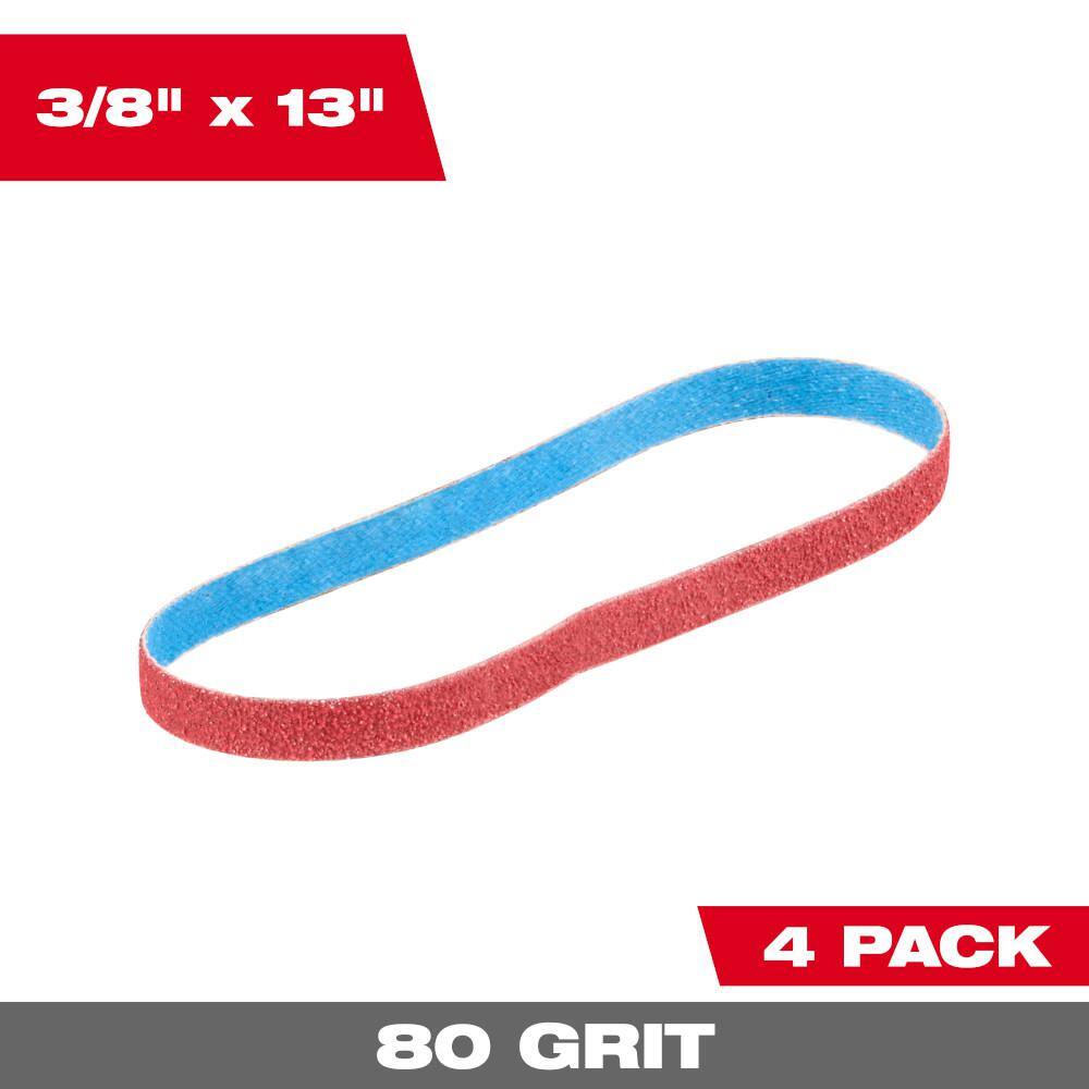 3/8 in. x 13 in. 80 Grit Bandfile Belts (4 Pack) price history on PriceWatchPro