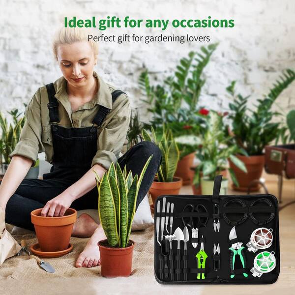 Misopily 20-Piece Garden Tool Set Bonsai Tree Kit Includes Wire