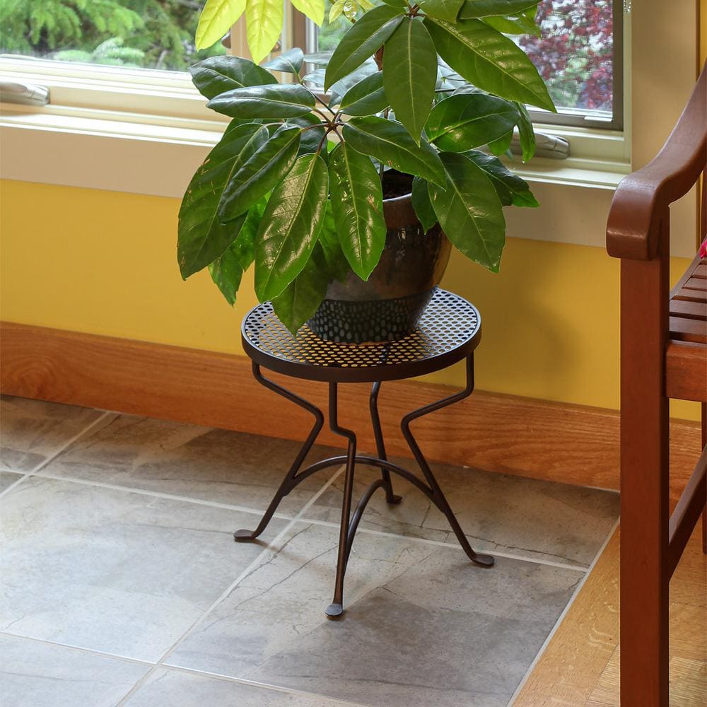 12" Roman Bronze Wrought Iron Capri Plant Stand