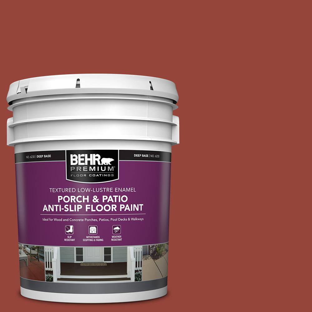 5 gal. #PPU2-17 Morocco Red Textured Low-Lustre Enamel Interior/Exterior Porch and Patio Anti-Slip Floor Paint price history on PriceWatchPro