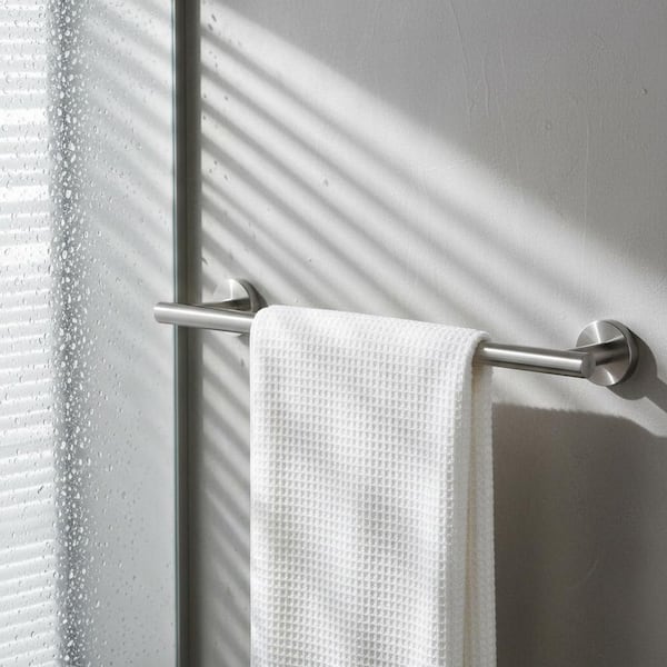 16 in. Wall Mount Towel Bar Bath Hardware Accessory in Brushed Nickel