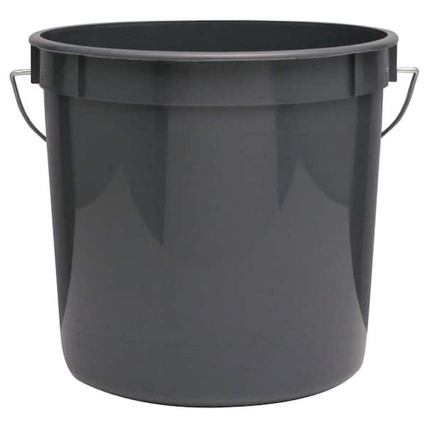 Leaktite 2.5 Quart Gray Plastic Paint Bucket