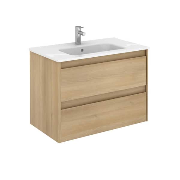 Bathroom Vanity Unit In Nordic Oak, Sink With Vanity Unit Wickes