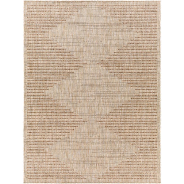 Livabliss Bela Tan 5 ft. x 7 ft. Global Indoor/Outdoor Area Rug