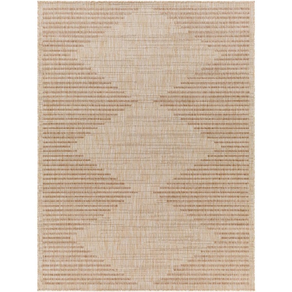 Livabliss Bela Tan 8 ft. x 10 ft. Global Indoor/Outdoor Area Rug