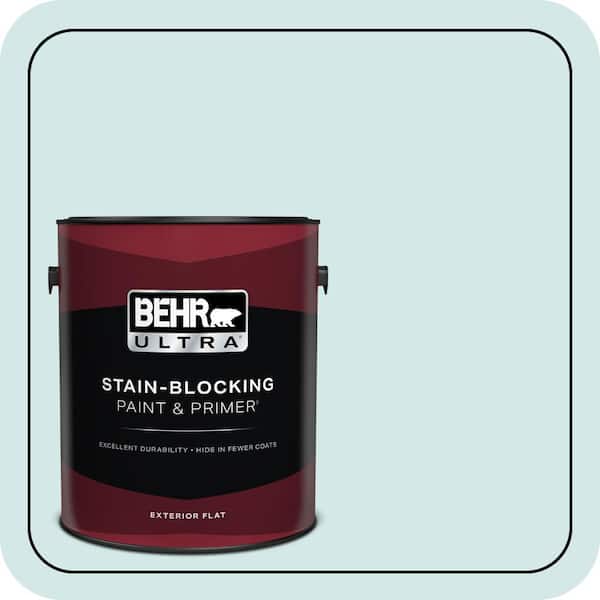 BEHR ULTRA 1 gal. #T14-5 Sky Blue Flat Exterior Paint & Primer